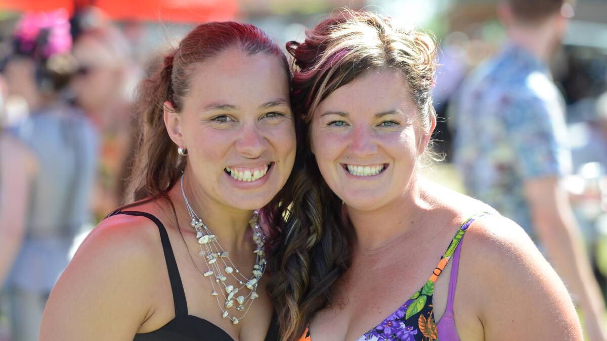 Angela Barker and Tracey Anderson at the 2013 Bendigo Cup.

Picture: JIM ALDERSEY