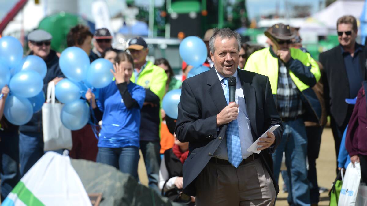Paul Weller talks during  the official opening at day 1 of the Elmore Field Days.

Picture: JIM ALDERSEY