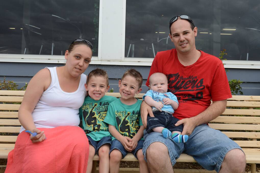 FAMILY: Laura, Seth, Xavier, Noah and Brett Fuller.