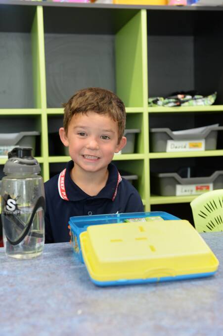 Lightning Reef Primary School Foundation students first day. Owen.

Picture: JIM ALDERSEY