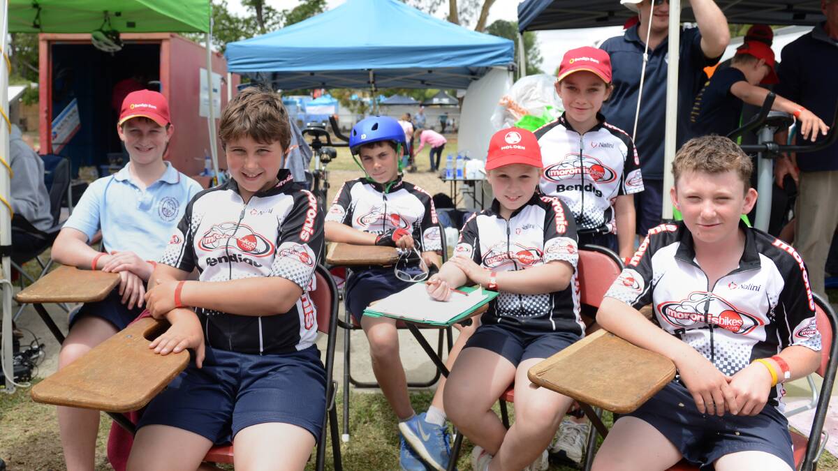 St Mary's Primary school students Daniel Mason, Jayden Leach, Tom Starr, Isobella Rollinson, Jayda Smith and Cody Anderson during the RACV Energy Breakthrough in Maryborough.

Picture: JIM ALDERSEY