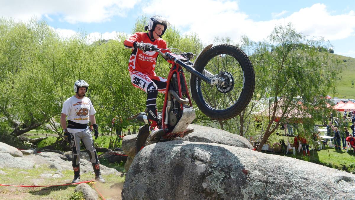 Moto-trials Australian Championships held at Sedgwick.
Chris Bayles from Tasmania.

Picture: JULIE HOUGH
06.10.13