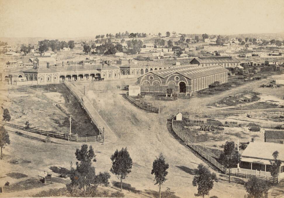 An undated view over Bendigo from St Paul's tower. 