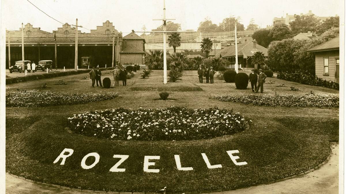 Heyday: The Rozelle tram depo in 1929.