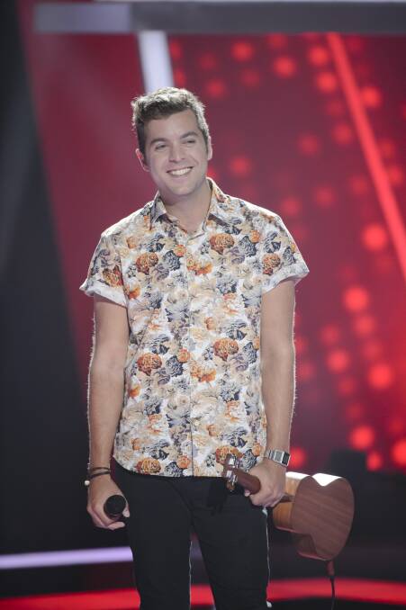 EXCITED: John Lingard during his performance on The Voice. 