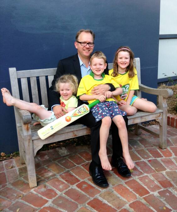 FAMILY: Roger McLeod with his children Mollie, 3, Jack, 5, and Anna, 7. Picture: CONTRIBUTED