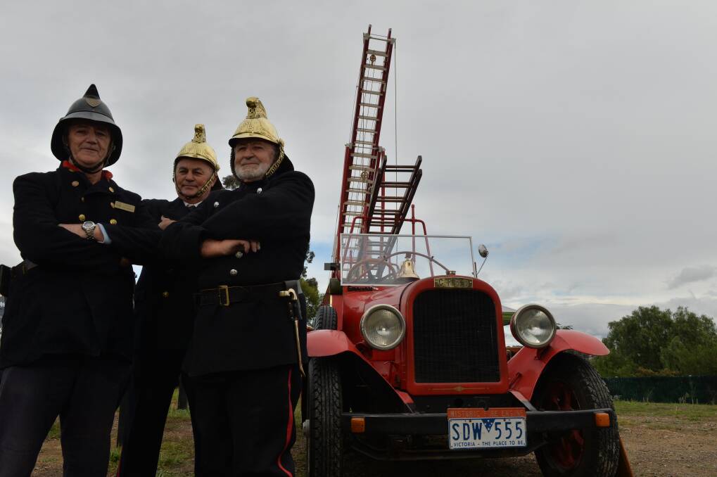 COSTUMES: Members of the Central Victorian Fire Services Preservation Society. Picture: BRENDAN McCARTHY