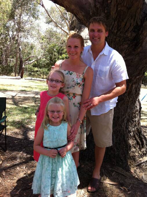 FAMILY: Dr Sheriden Emonson with her husband Stephen and children Kezia, 9, and Adah, 6. Picture: CONTRIBUTED