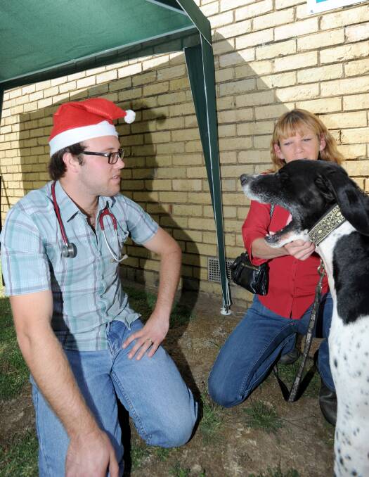 The Santa Day at the Kangaroo Flat Veterinary Clinic. Picture: JODIE DONNELLAN