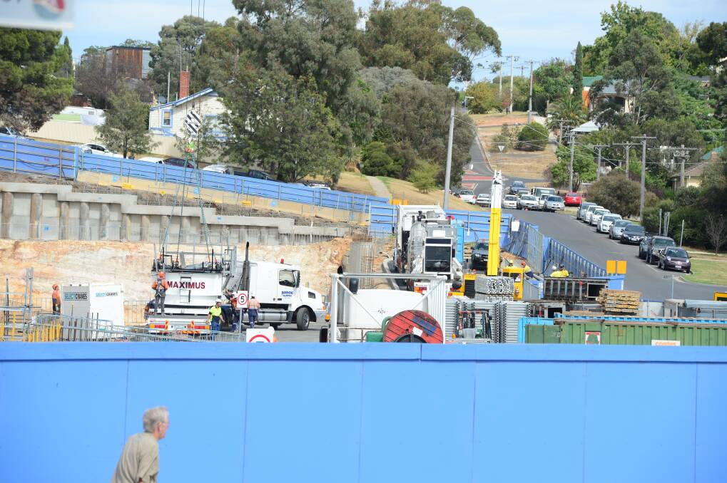 NEW HEIGHTS: A second crane is being erected at the new Bendigo Hospital project site. Picture: JIM ALDERSEY