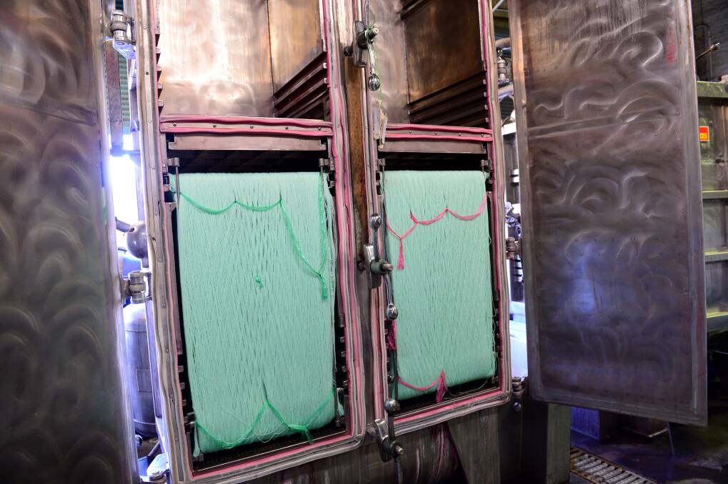TOUR: The dye vats at the Bendigo Woollen Mills. Picture: JIM ALDERSEY