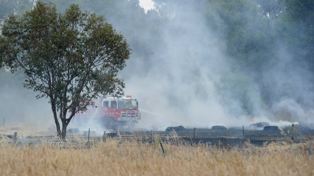 FIRE SEASON: A recent fire in Strathfieldsaye. Picture: JODIE DONNELLAN 
