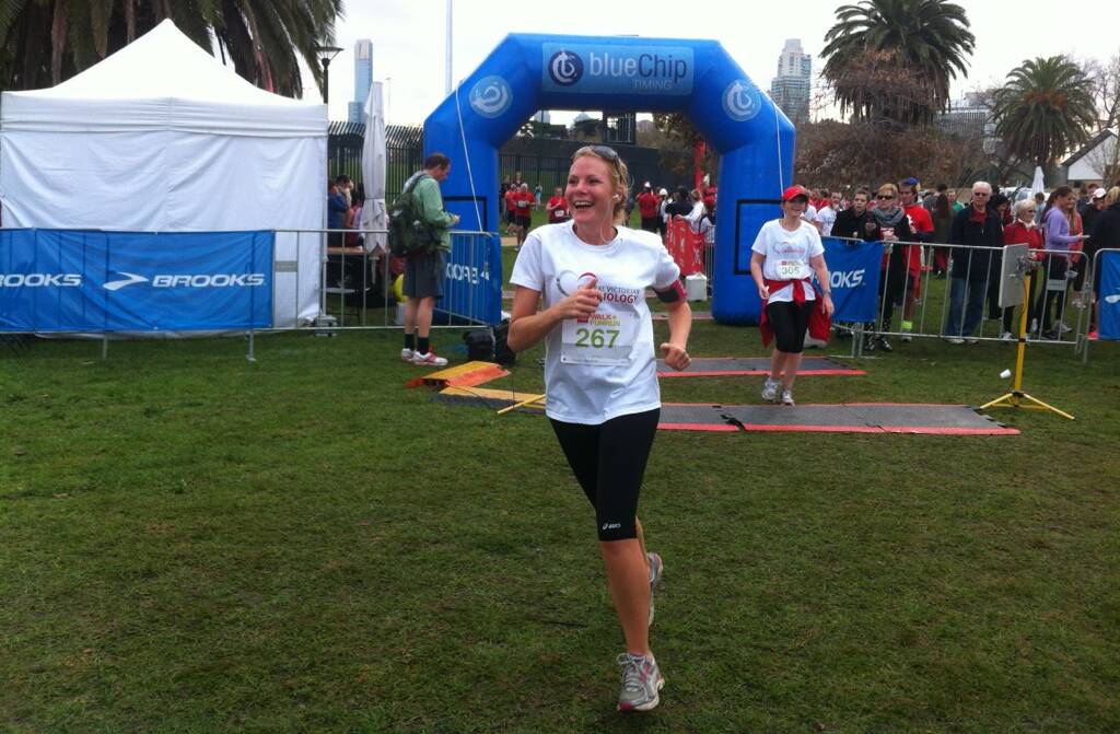ACTIVE: Dr Sheriden Emonson during an Ms Fun Run and Walk. Picture: CONTRIBUTED 
