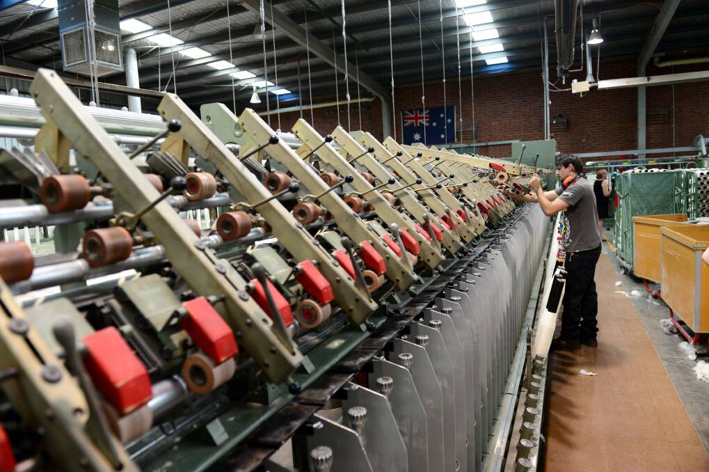 AT WORK: The Bendigo Woollen Mills is gearing up for its busiest time of year. Picture: JIM ALDERSEY