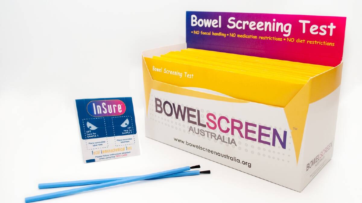 The bowel screen test kits. Picture: CONTRIBUTED