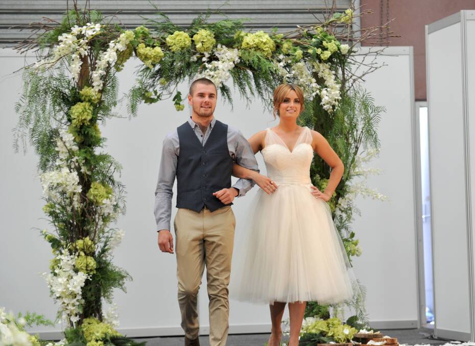 Bridal fashion catwalk- Hamish Morcom and Emma Brown. 
