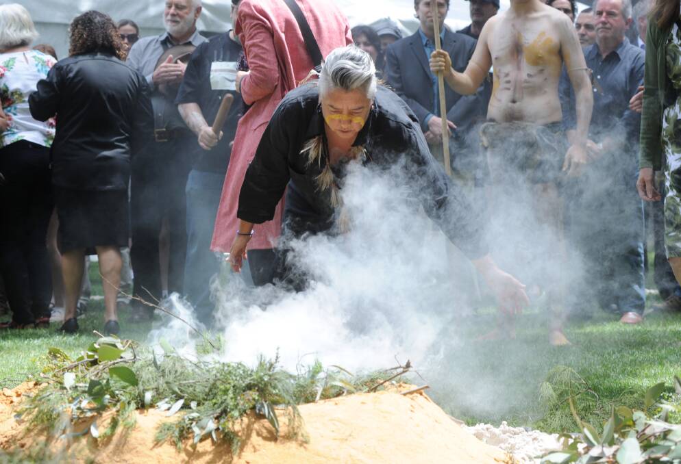 The Dja Dja Wurrung people celebrated their landmark native title settlement with an ceremony in Rosalind Park.  Picture: JODIE DONNELLAN 