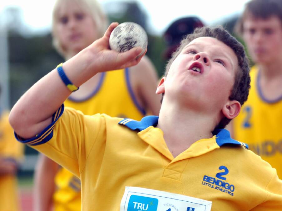 Christopher Browne in the U8 shotput. pic by Andrew Perryman
