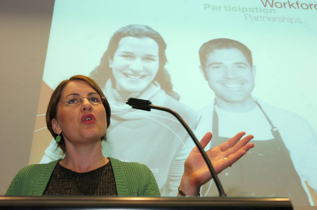 Jacinta Allan launches the new Workforce partnership program. Picture ; PETER HYETT.