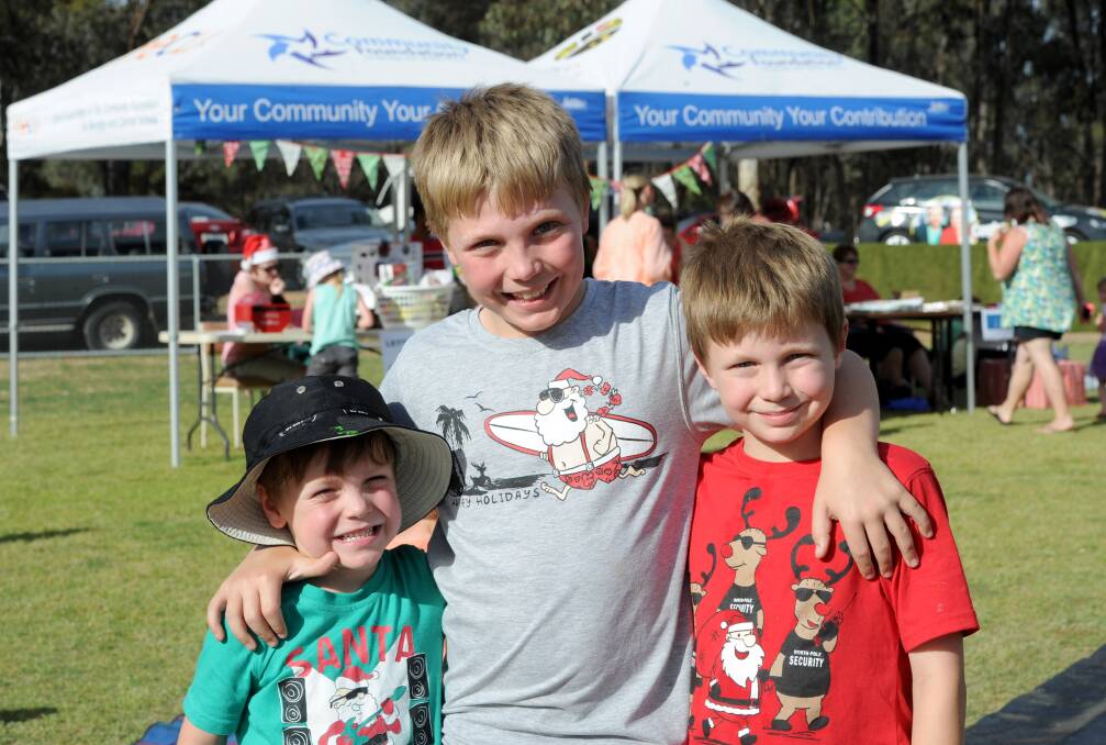 Jayden, Tristian and Zachary Rowe. Picture: JODIE DONNELLAN 