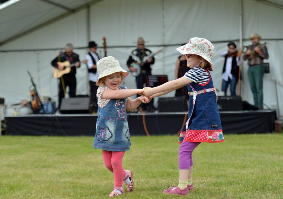 Ella and Lucy Stevens at the Heathcote Wine & Food Festival. Picture: BRENDAN MCCARTHY