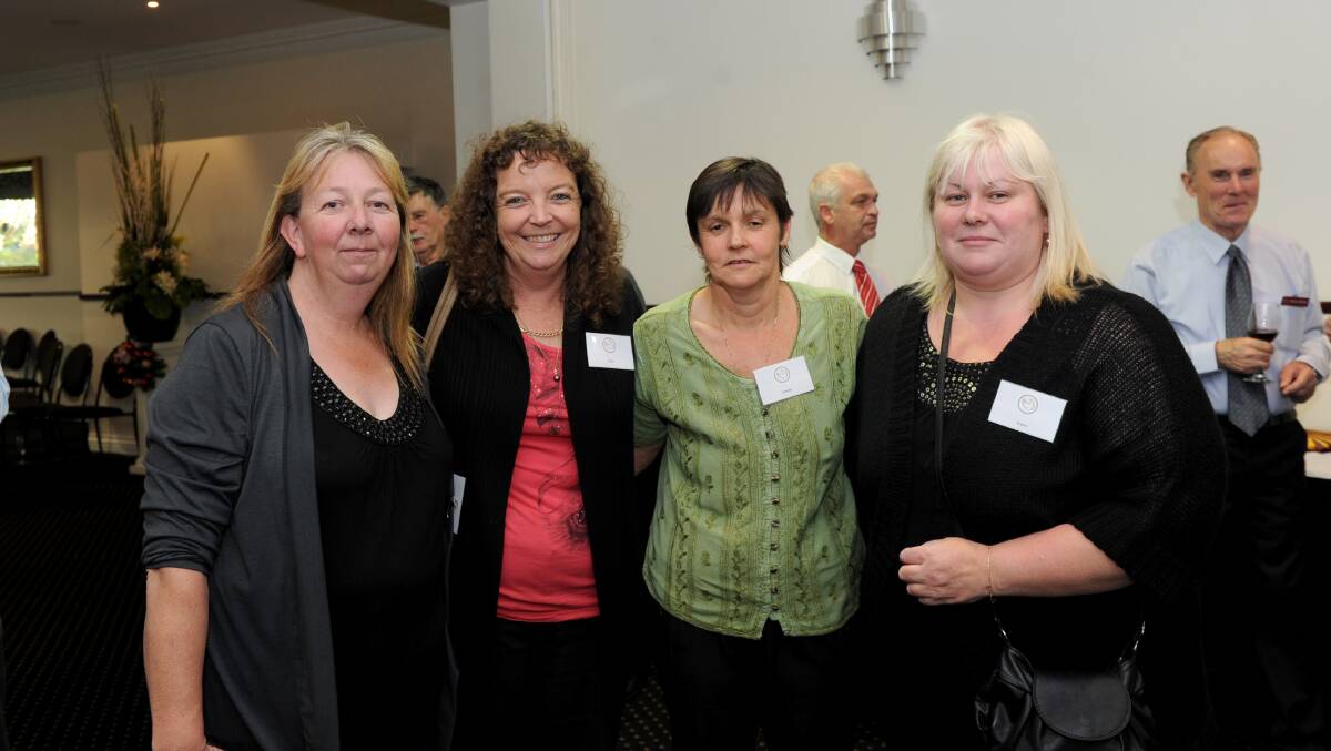 Roxanne Matthews, Kim Evely, Annette Major and Sharon Whiley from Eaglehawk Floral Boutique.  Picture: JODIE DONNELLAN 