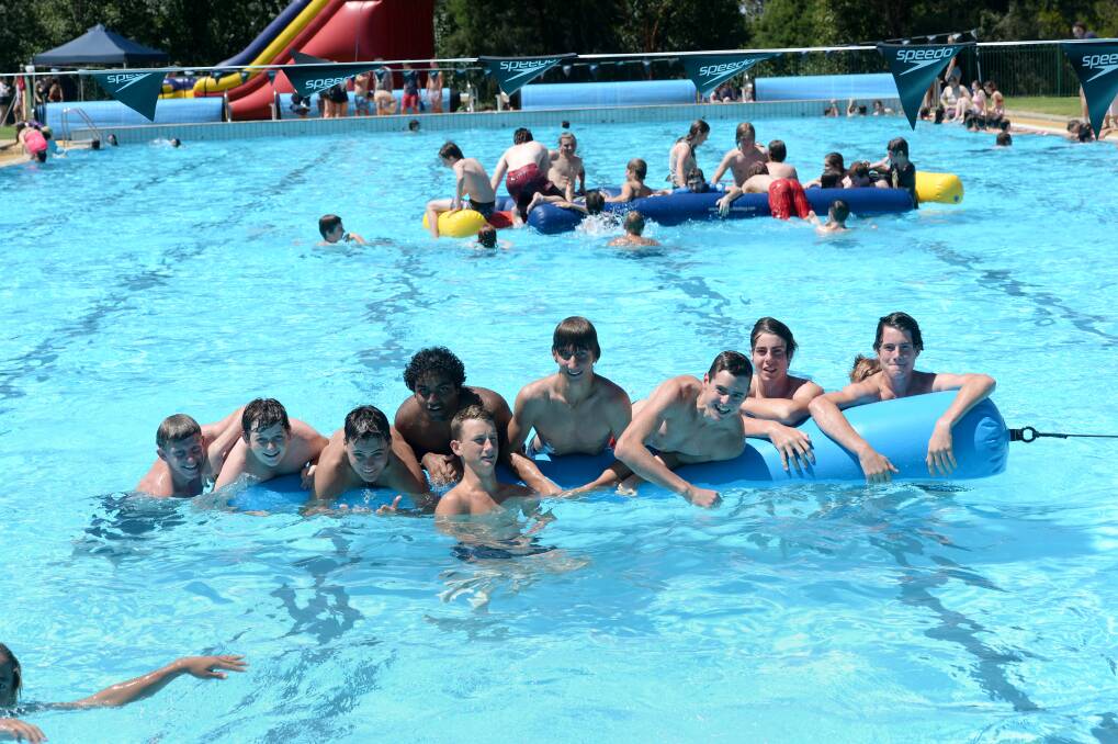Some year 11 students cool off. Picture: JIM ALDERSEY