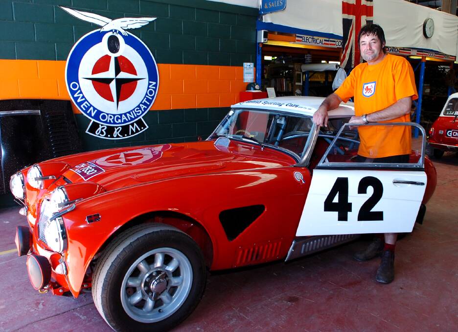 Simon Young will participate in the Macedon Ranges Grand Tour with his Austin Healey 3000. Pic ; LAURA SCOTT.