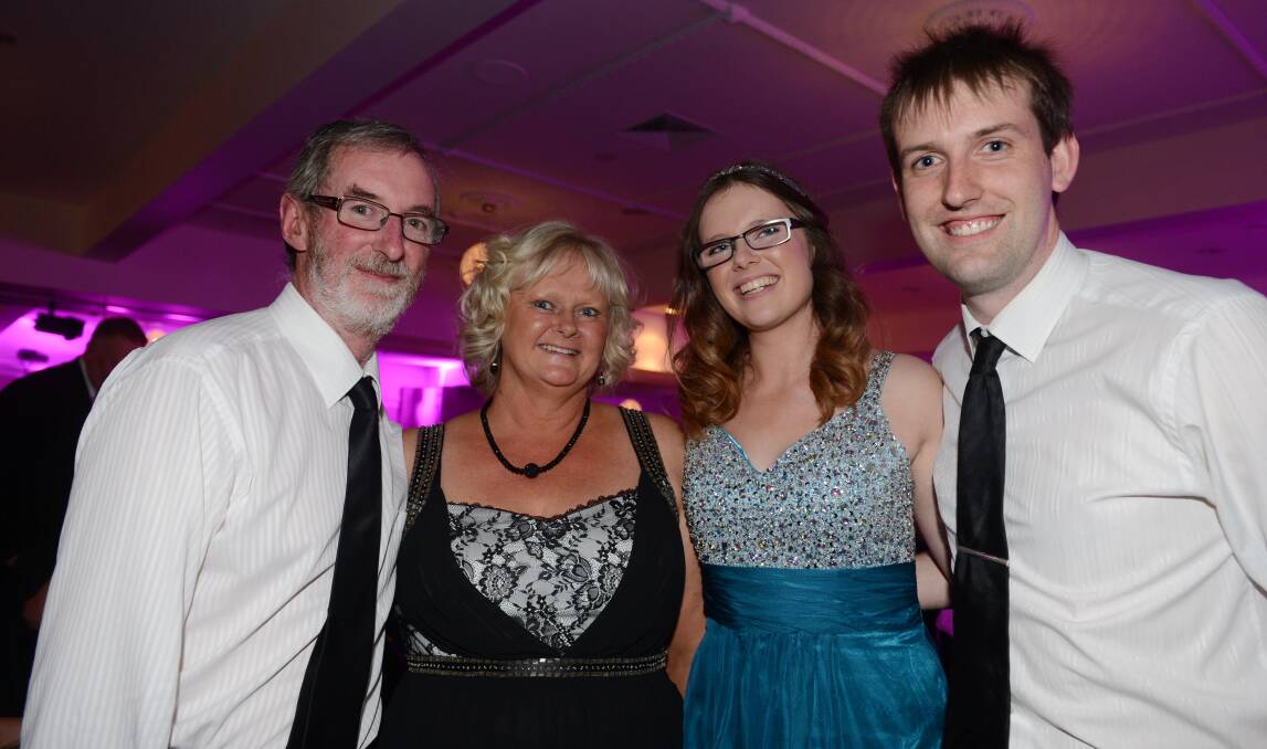 Tony, Sue and Jessica Edgar and Rory Somerville. Picture: JULIE HOUGH