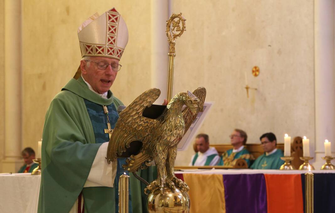 SPEECH: Sandhurst Bishop Leslie Tomlinson. Pictures: PETER WEAVING