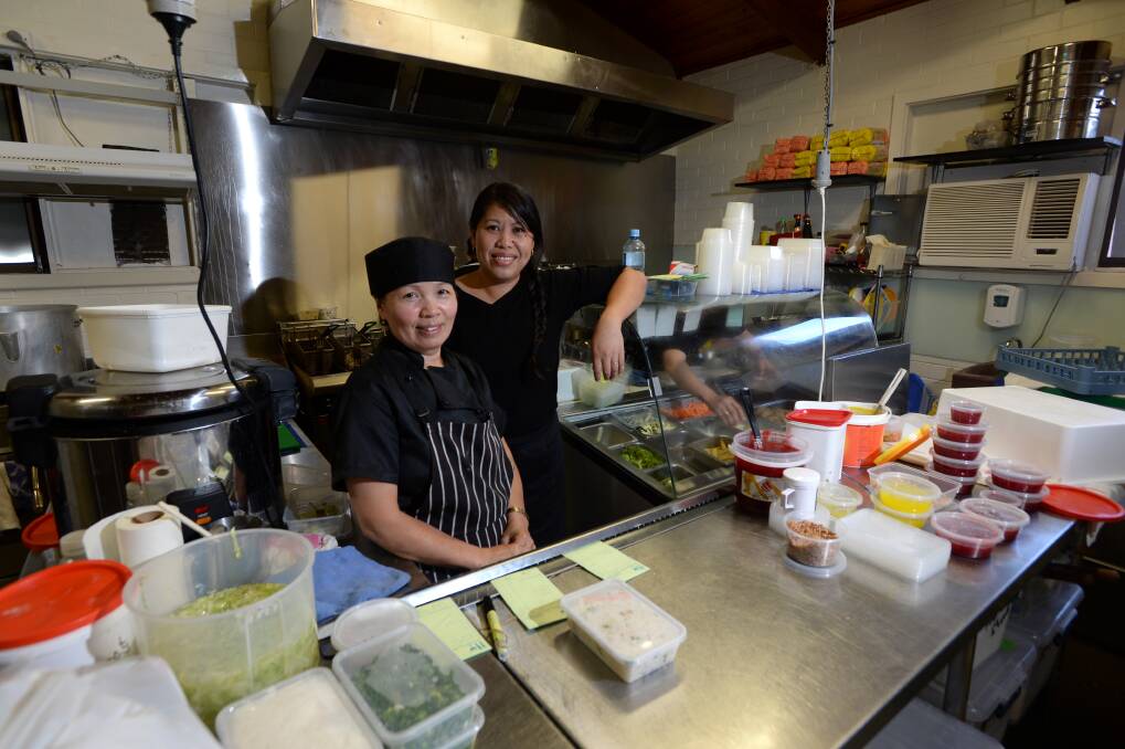 KITCHEN: Owner Cristina Fairthorne and manager Angie Salisbury. Picture: JIM ALDERSEY 