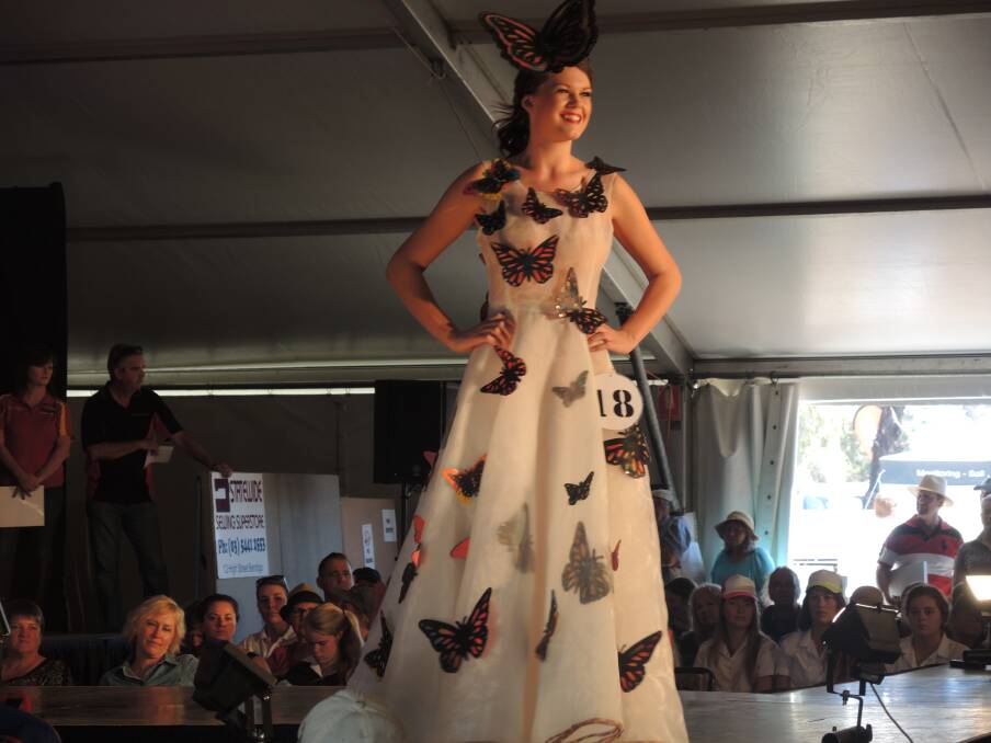 A butterfly-inspired dress.