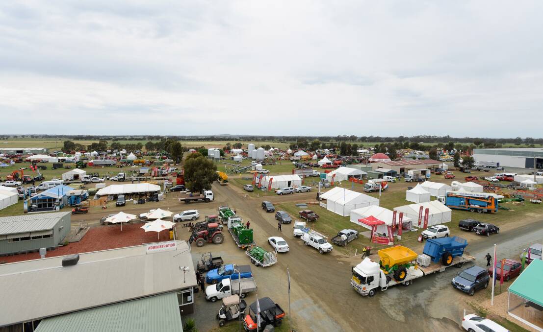 ROLL UP: Farm machinery companies see the Elmore Field Days as a one-stop-shop for farmers. Picture: JIM ALDERSEY