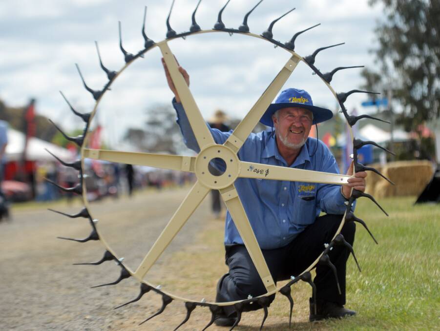 Leo Schoonderbeek, of Konigs Shepparton, was among those hoping to make a sale or two at Elmore. Picture: BRENDAN McCARTHY