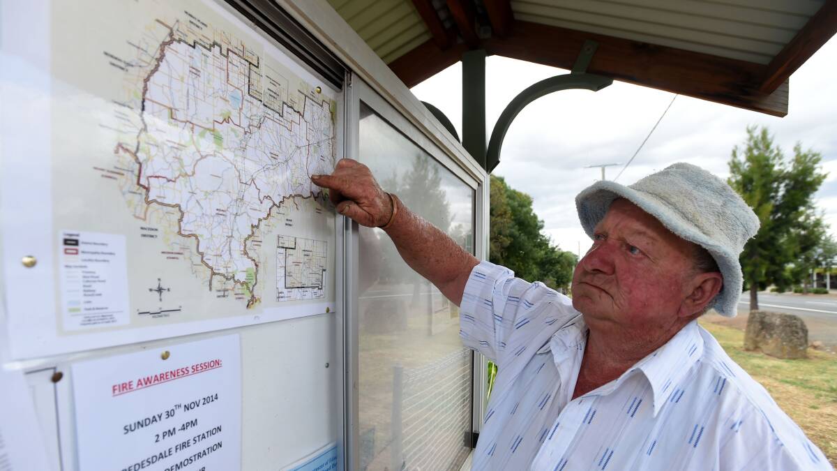 POINTED: Redesdale resident Graeme Newnham is among many concerned about the town's new electorate. Picture JODIE DONNELLAN
