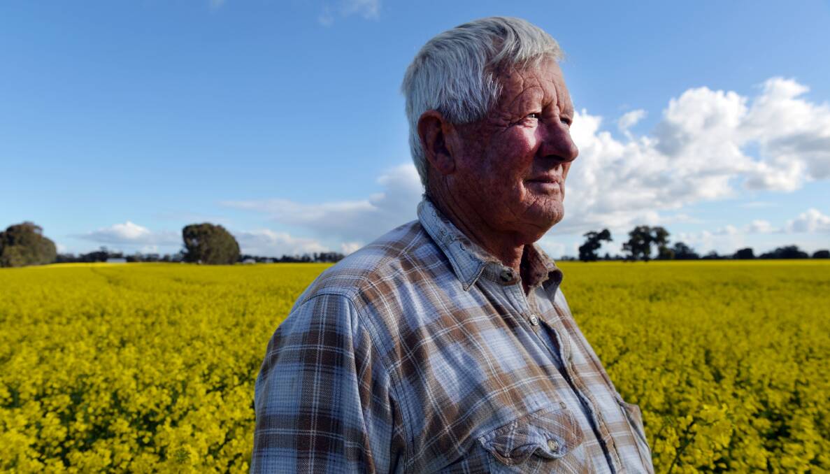 CONCERNS: Ron Trewick is enjoying a solid season at his Elmore property, but farmers to the west desperately need rain. Picture: BRENDAN McCARTHY