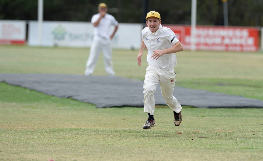 CHASE: Hamish Schumacher in action for the Strathfieldsaye Jets first XI. 