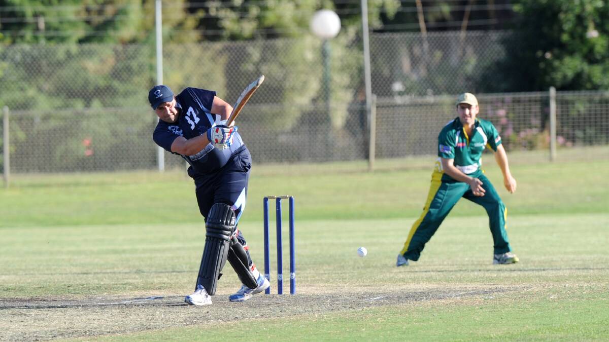 HEAVY-HITTER: Tarek Moughanie opened the batting for Eaglehawk in the T20 clash with Kangaroo Flat. 