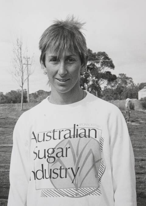 MULTI-TALENTED: Glynis Nunn, gold medallist in the heptathlon at the 1984 Olympics, during a promotional visit to Bendigo.  