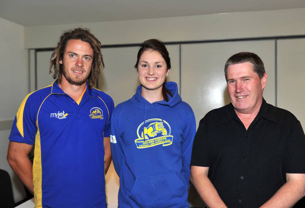 Jack Geary, Carly Geary and Geoff Findlay. 