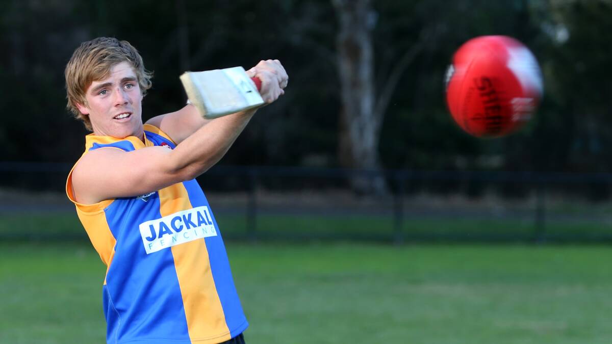 MULTI-TALENTED: Harry Donegan has starred in premiership-winning seasons at footy with Golden Square and on the cricket field for Bendigo United in the past six months. Picture: GLENN DANIELS 
