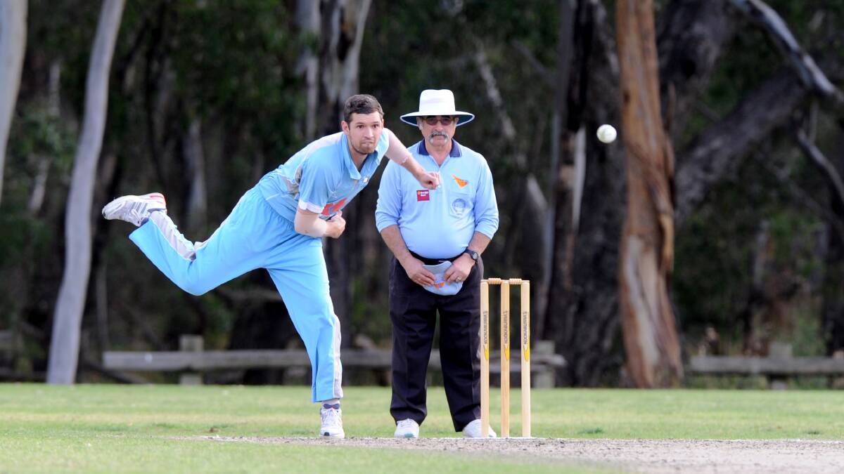 SPIN: Sam Taylor bowls for Strathdale-Maristians in the Twenty20 clash with White Hills. 