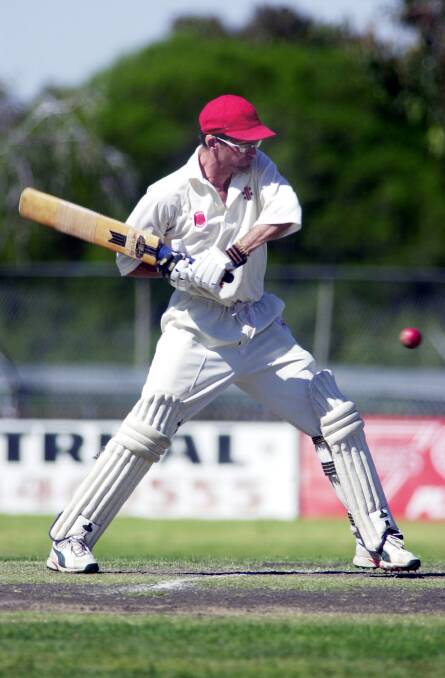 Paul Jacobs bats for Bendigo United in the 2004-05 finals series. 