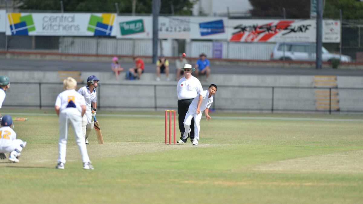 LINE AND LENGTH: Jay Allen bowls for ACT in Saturday's match against New South Wales at the Queen Elizabeth Oval in Bendigo. 