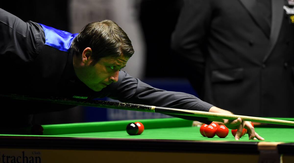 STRONG START: Matthew Stevens in his first-round victory at the Goldfields Open in Bendigo. Picture: JODIE DONNELLAN