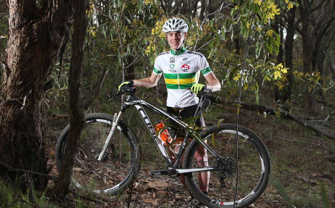 GREEN AND GOLD: Chris Hamilton will represent Australia for a second time when the world mountain bike championships are raced in Norway. Picture: GLENN DANIELS  