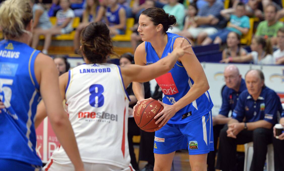 FOCUSED: Kelsey Griffin, pictured in Bendigo's clash with Adelaide, scored a match-high 23 points in Spirit's clash on the Dandenong Rangers court. Picture: BRENDAN McCARTHY 