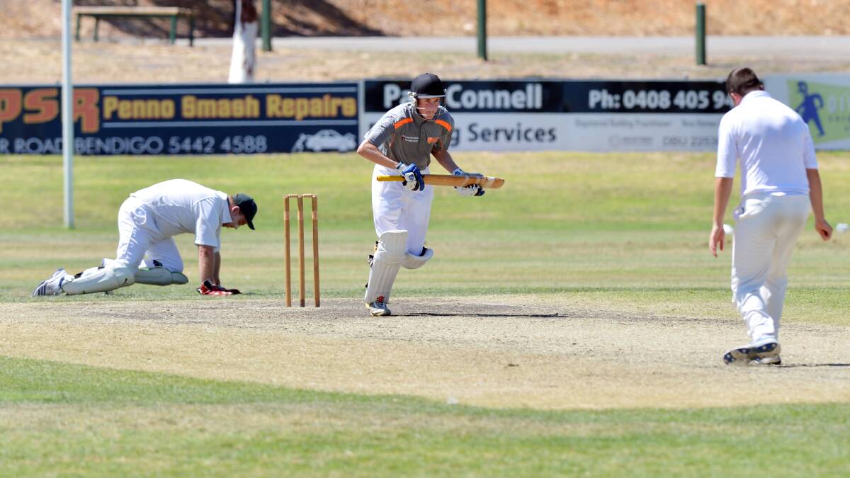 brendan Moyle sets off for a single in his innings for Goulburn Murray Colts against Swan Hill. 