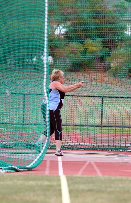 GREAT STRENGTH: Eaglehawk's Rhondda Dundas competes in the hammer throw. Picture: LIZ FLEMING