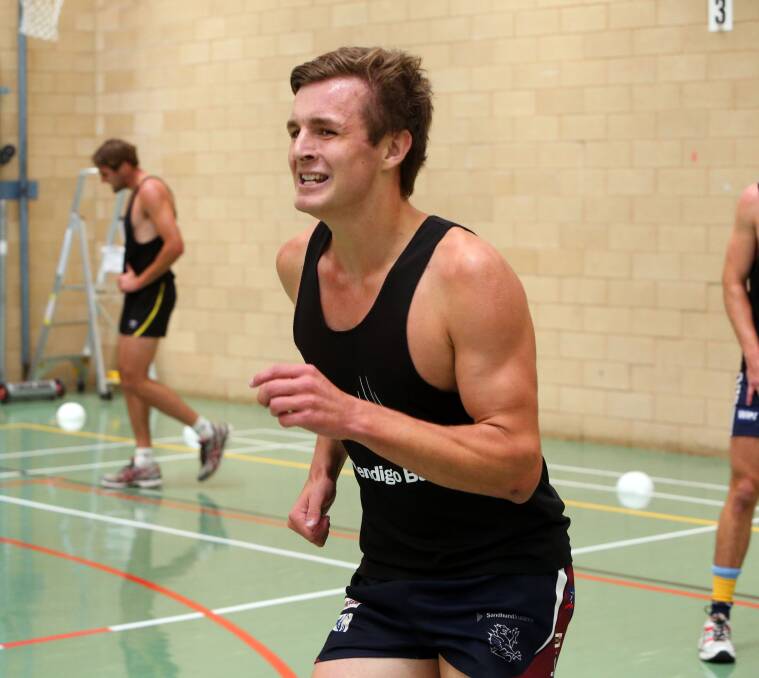 HARD YAKKA: Billy Evans was one of the Bendigo Pioneers in the beep test at the January workout. Picture: LIZ FLEMING 